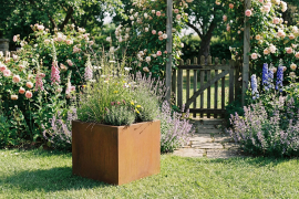 Bac Corten Jardinière - Carré - hauteur 40cm