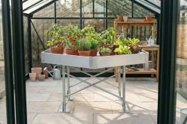Table de culture HEXAGONE fond en tôle
